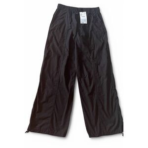 Zara Women's Black Wide Leg Cotton Pants Size XS Brand New